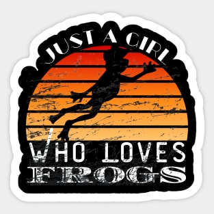 Just a Girl Who Loves Frogs Sticker